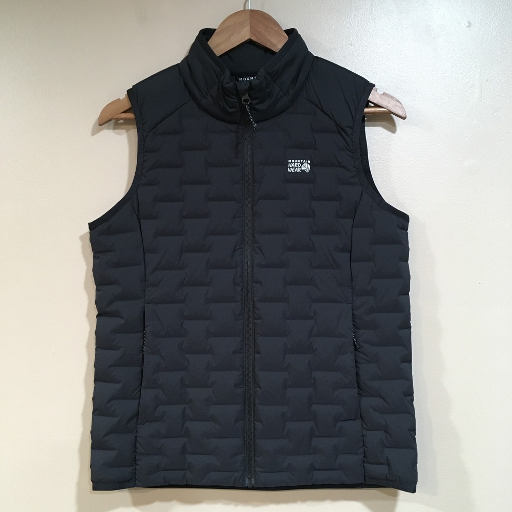 Mountain Hardwear Stretchdown Light Puffer Vest Womens S Black Hike Performance